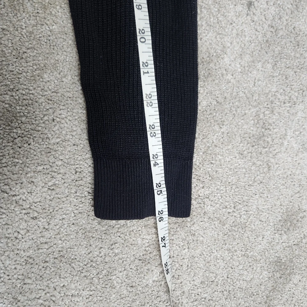 Aritzia 100% Wool Black Sweater Balletcore Open Scoop Back Size Small - Picture 9 of 14